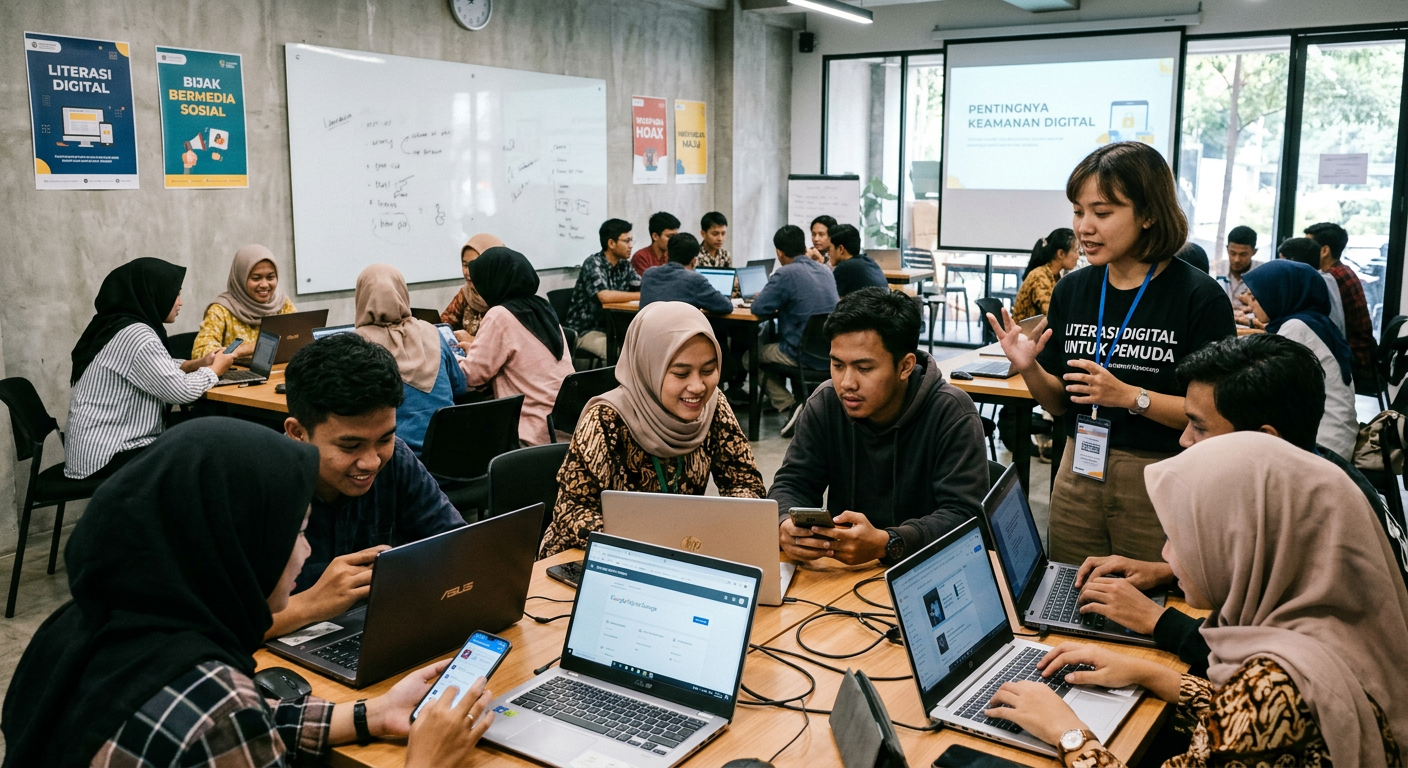 Workshop Literasi Digital Pemuda - kegiatan LIVESGP BANAWA