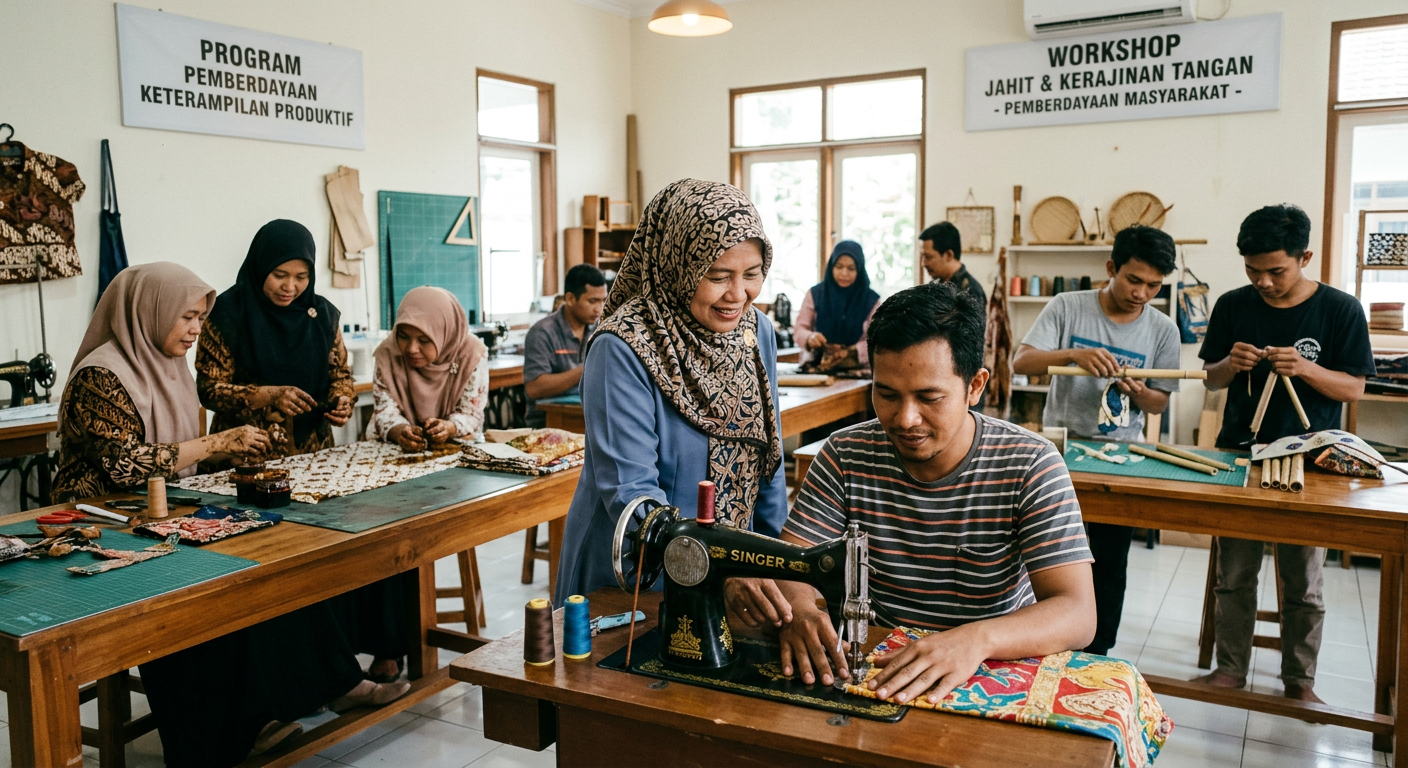 LIVESGP BANAWA Berdaya - Program pemberdayaan masyarakat dan peningkatan keterampilan produktif.