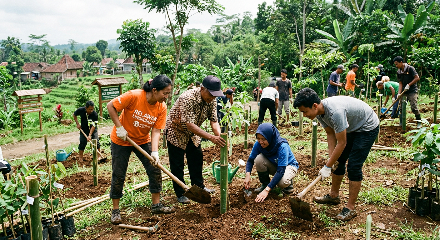 LIVESGP BANAWA Hijau - Program lingkungan seperti gotong royong dan penanaman pohon.